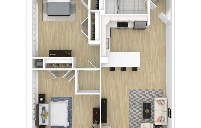 2 beds, 1 bath, 1,063 sqft, $1,857