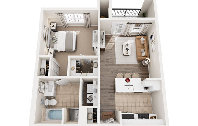 1 bed, 1 bath, 600 sqft, $1,310