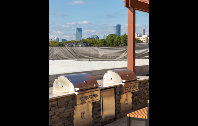 Gas Grills on Rooftop