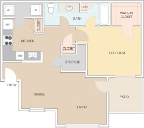 1 bed, 1 bath, 725 sqft, $1,289