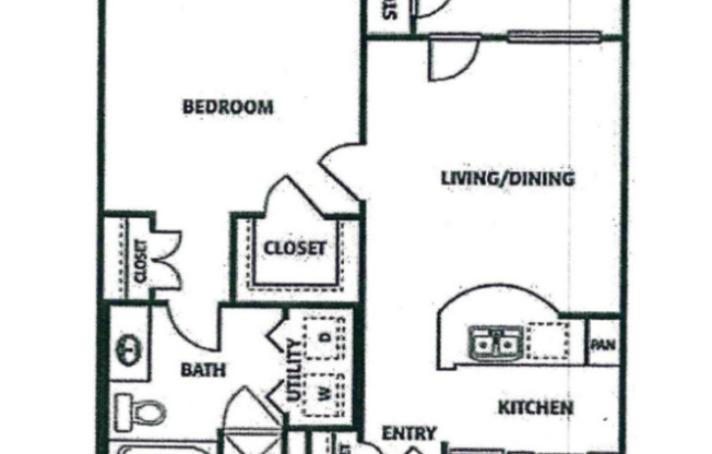 1 bed, 1 bath, 600 sqft, $1,323