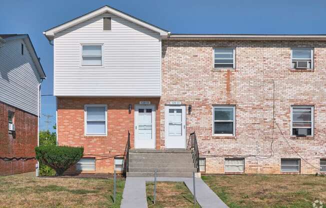 Outside townhouse at Fay Street Apartments, Winchester Virginia