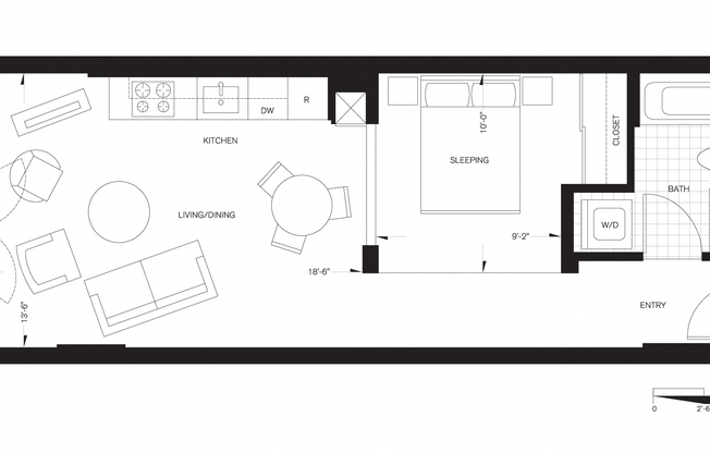 Studio, 1 bath, $1,433