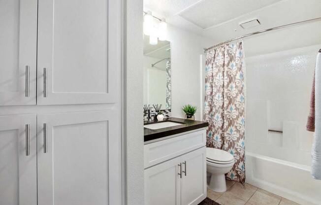a bathroom with a sink toilet and shower  at Masselin Park West, California