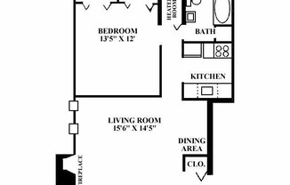 1 bed, 1 bath, 663 sqft, $1,275, Unit T165