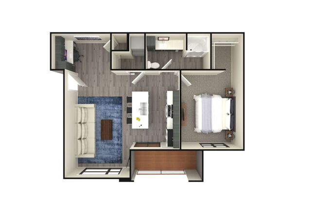 1 bed, 1 bath, 749 sqft, $1,072