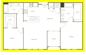 2 beds, 2 baths, 1,195 sqft, $2,599