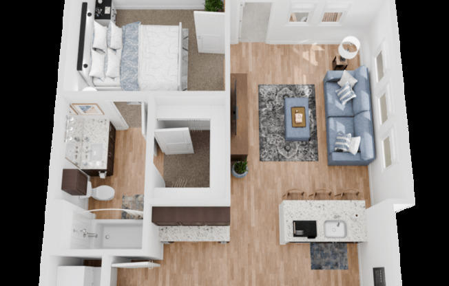 1 bed, 1 bath, 587 sqft, $1,250