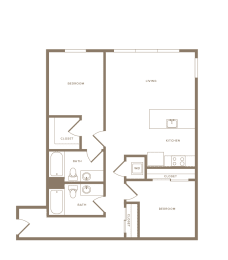 2 beds, 2 baths, 975 sqft, $3,425