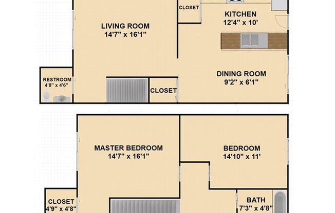 2 beds, 1.5 baths, 1,000 sqft, $2,825, Unit 32