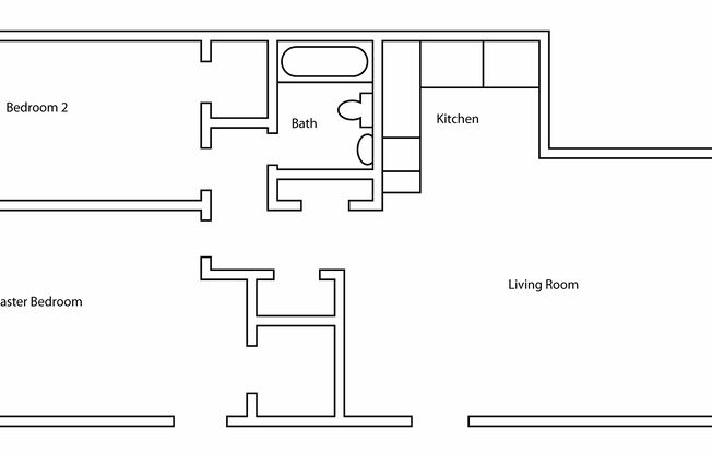 2 beds, 1 bath, $1,190