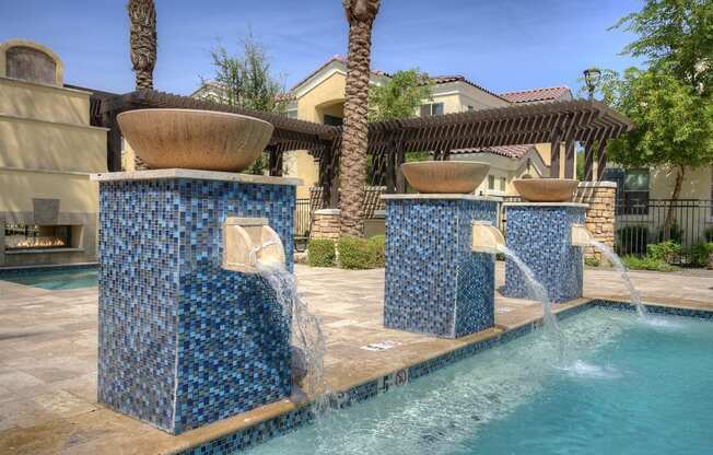 Pool Area at Bella Victoria Apartments in Mesa Arizona January 2021