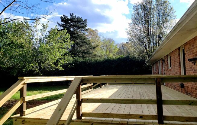 Brick Ranch Home on Twin Lakes with Newly Built HUGE deck!