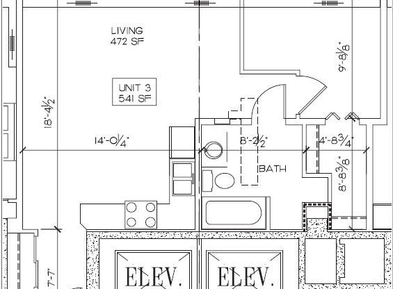 1 bed, 1 bath, 541 sqft, $1,275, Unit 69
