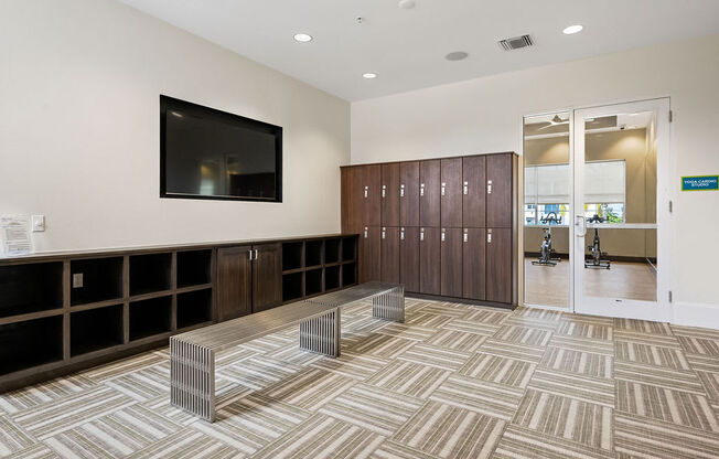 Locker room for Fitness Center