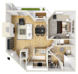 1 bed, 1 bath, 720 sqft, $1,526