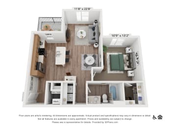 1 bed, 1 bath, 802 sqft, $1,595