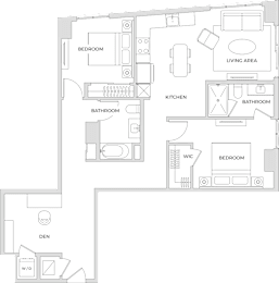 2 beds, 2 baths, 1,135 sqft, $5,190