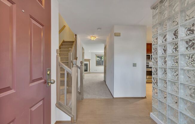 Privately placed, end unit townhome, brand new renovations!