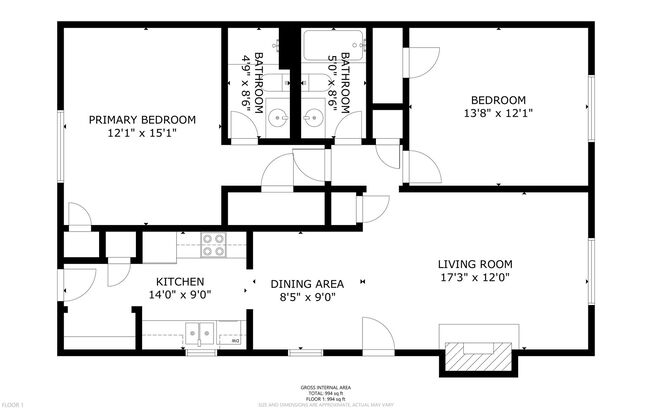 2 beds, 2 baths, $999, Unit 2103