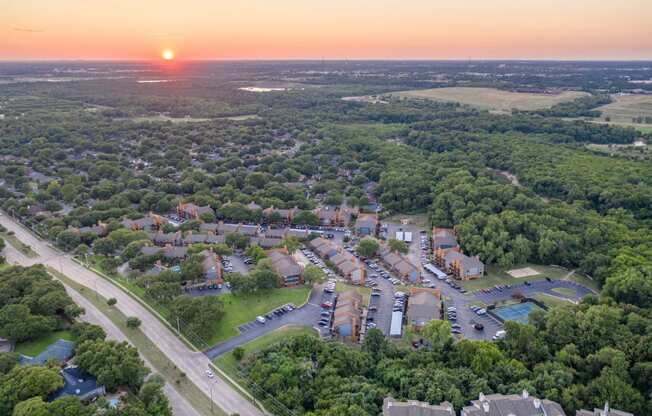 an aerial view of Vine apartment in Arlington, TX