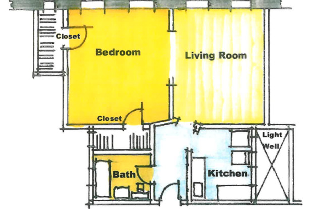 1 bed, 1 bath, 604 sqft, $950