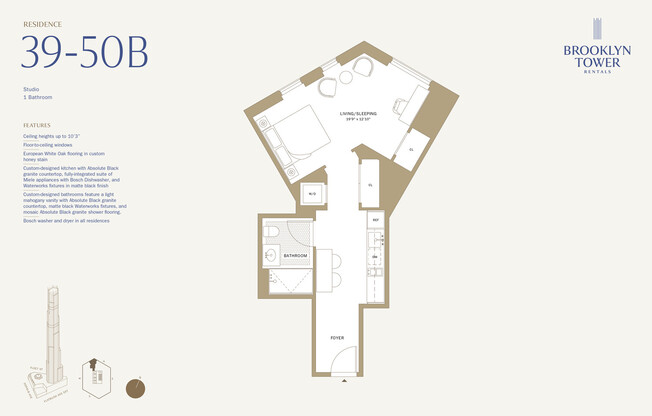 Studio, 1 bath, $4,531, Unit 48B