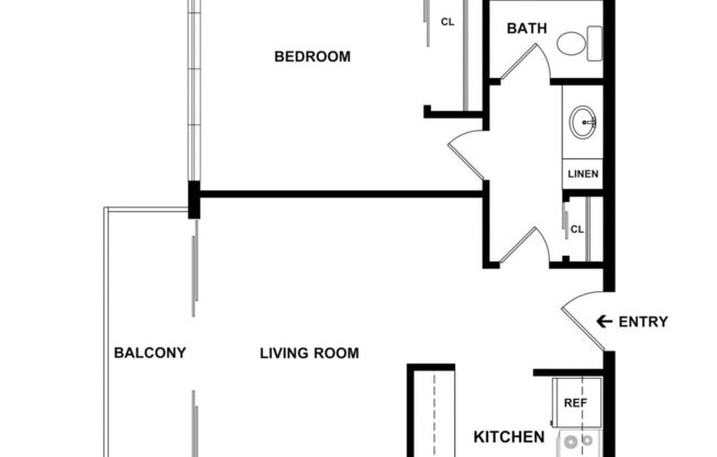 One Bedroom: Beds - 1: Baths - 1: SqFt Range - 470 to 580