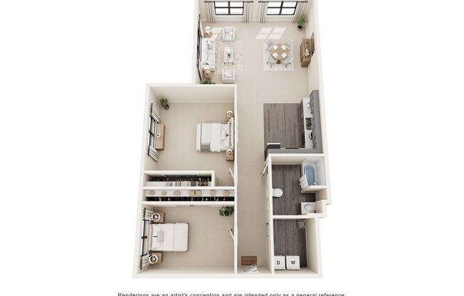 2 beds, 1 bath, 1,450 sqft, $1,499, Unit 202