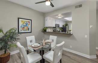 Dining and kitchen area