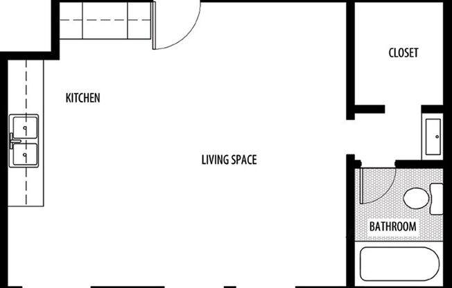 Studio, 1 bath, 220 sqft, $1,395, Unit 404