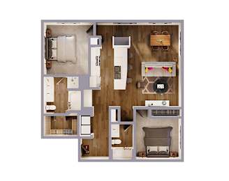 2 beds, 2 baths, 1,249 sqft, $1,942