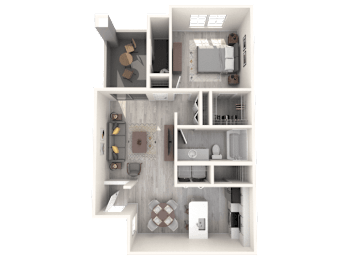 1 bed, 1 bath, 842 sqft, $1,489