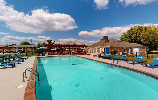 the swimming pool at our crossings apartments