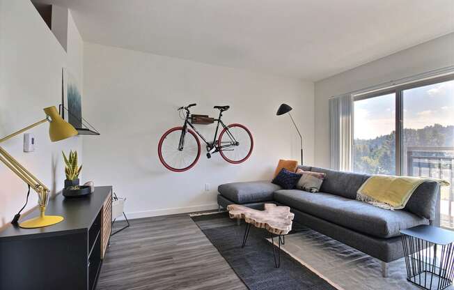 The Merc Apartments Model Living Room