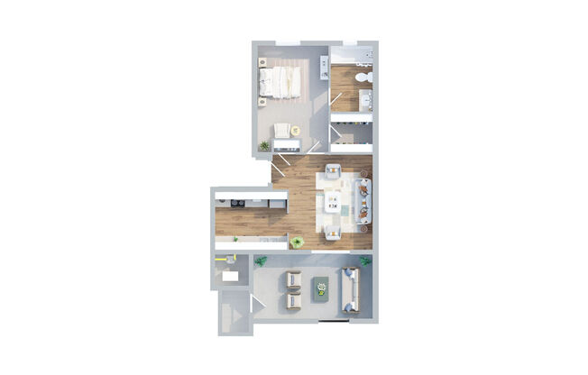 1 bed, 1 bath, 707 sqft, $1,615