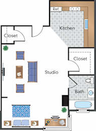 Studio, 1 bath, 466 sqft, $1,799