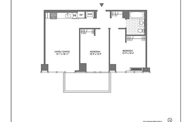 2 beds, 1 bath, $4,996, Unit 2407