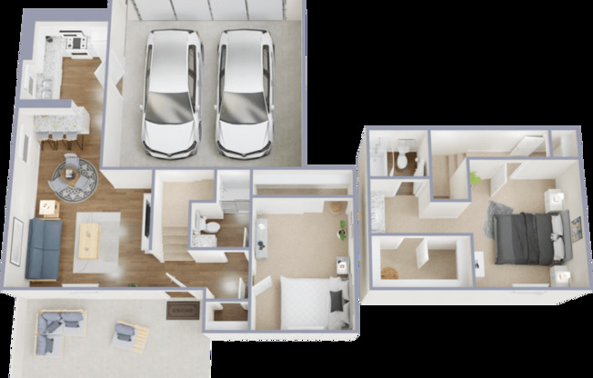 2 beds, 2 baths, 1,074 sqft, $2,515
