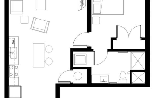 1 bed, 1 bath, 538 sqft, $1,650, Unit NK-601