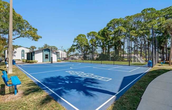 Community basketball court at Oasis at Bayside in Largo, FL.