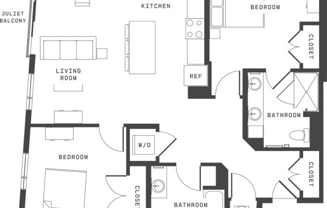 2 beds, 2 baths, 1,155 sqft, $3,850, Unit 4180