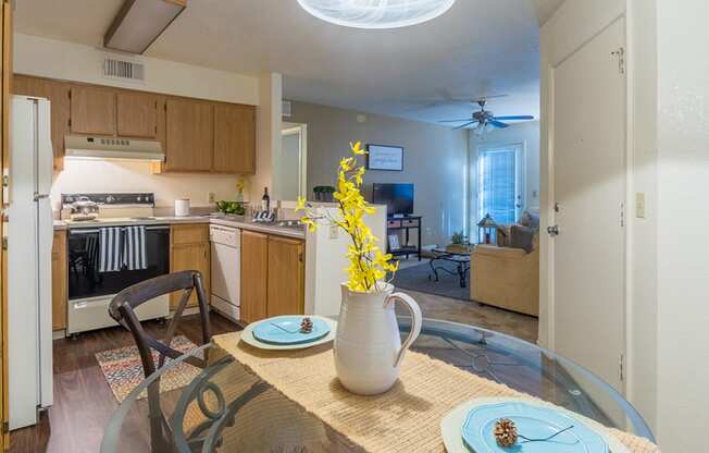 Estancia spacious kitchen with plenty of cabinetry and a nice dining area near