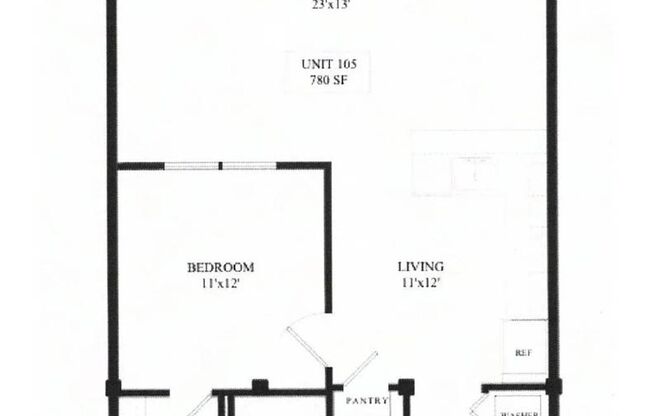 1 bed, 1 bath, 780 sqft, $1,300, Unit F-107