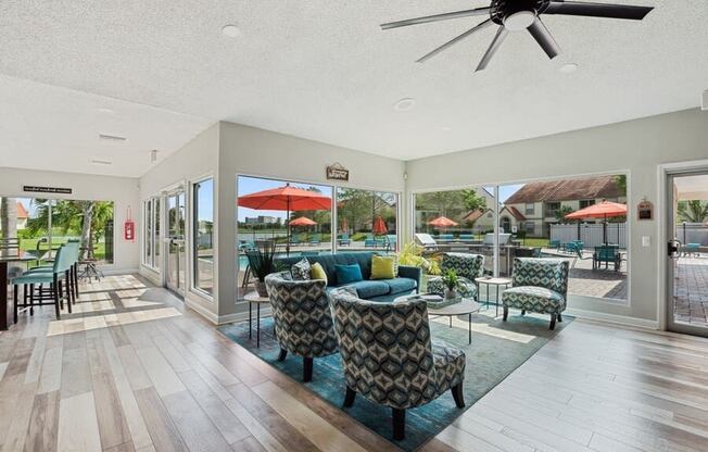 Clubhouse lounge area
