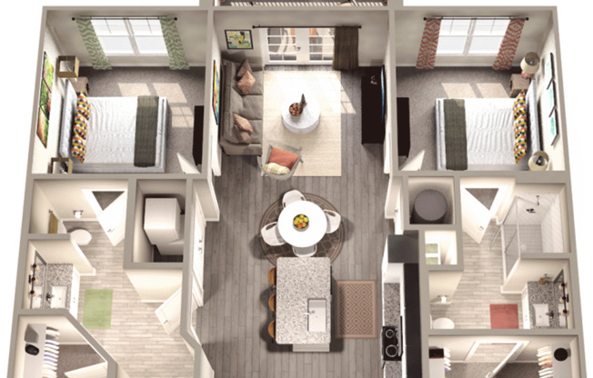 2 beds, 2 baths, 1,114 sqft, $1,650, Unit 4108