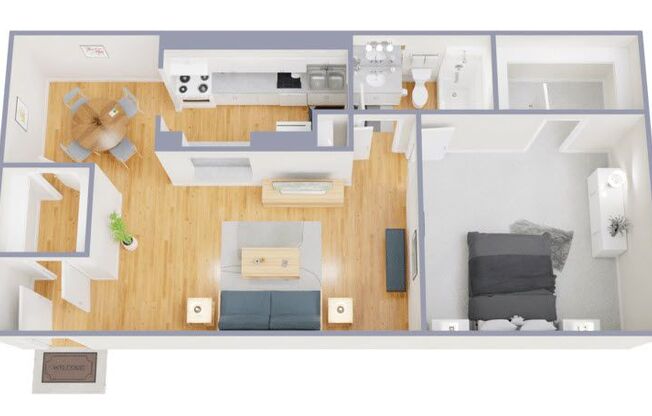 1 bed, 1 bath, 650 sqft, $950