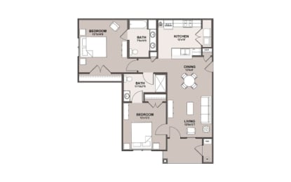 2 beds, 2 baths, $1,431