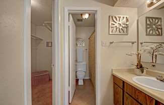 Cypress Pointe Bathroom  at Cypress Pointe Apartments Apartment rental Midland Texas