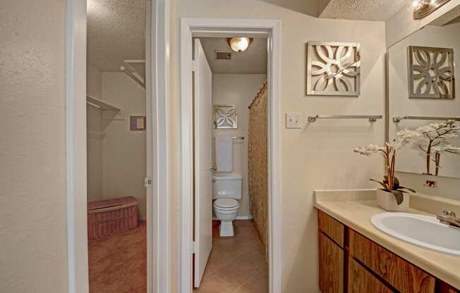 Cypress Pointe Bathroom  at Cypress Pointe Apartments Apartment rental Midland Texas